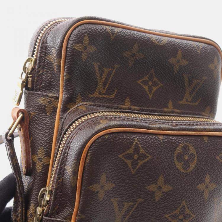 Pre Owned Louis Vuitton Amazon Crossbody Shoulder Bag  Monogram Canvas Brown
