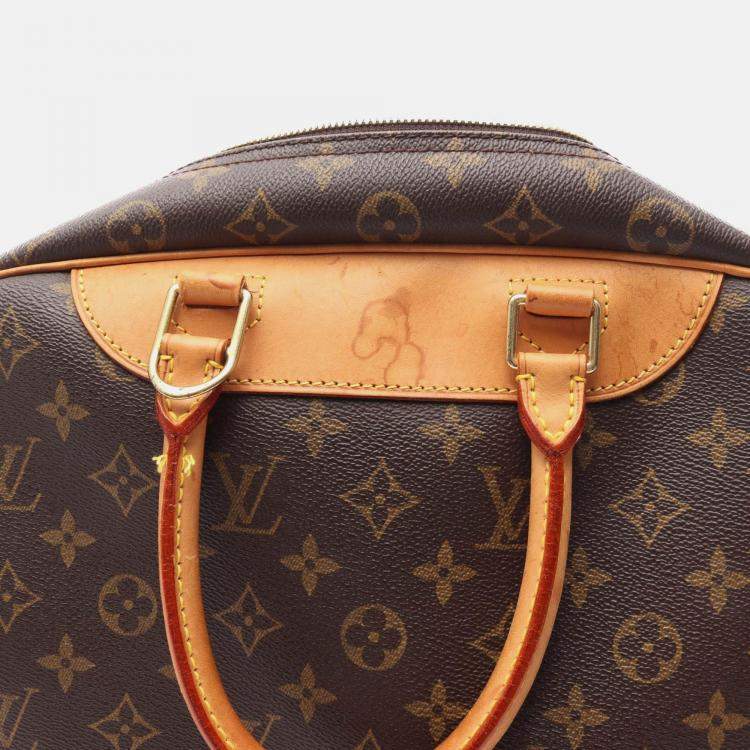 Pre Owned Louis Vuitton Deauville Bowling Vanity Handbag  Monogram Canvas