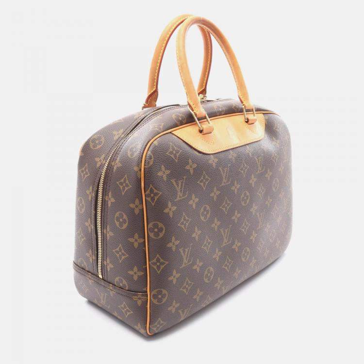 Pre Owned Louis Vuitton Deauville Bowling Vanity Handbag  Monogram Canvas