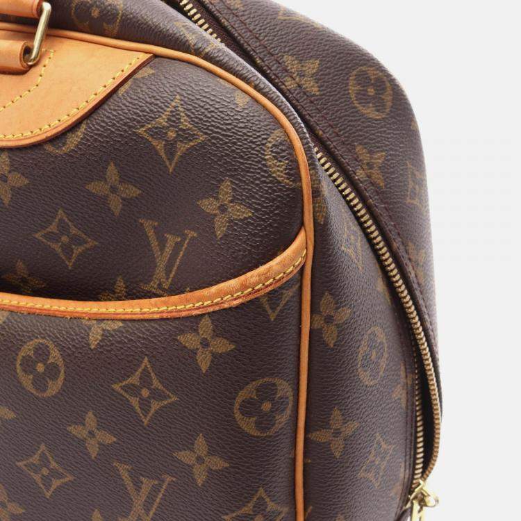 Pre Owned Louis Vuitton Deauville Bowling Vanity Handbag  Monogram Canvas