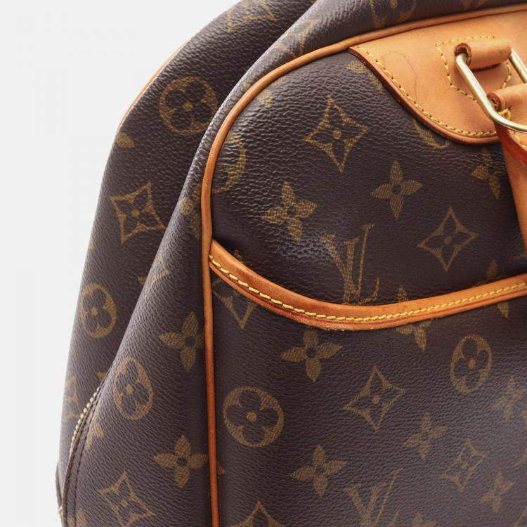 Pre Owned Louis Vuitton Deauville Bowling Vanity Handbag  Monogram Canvas