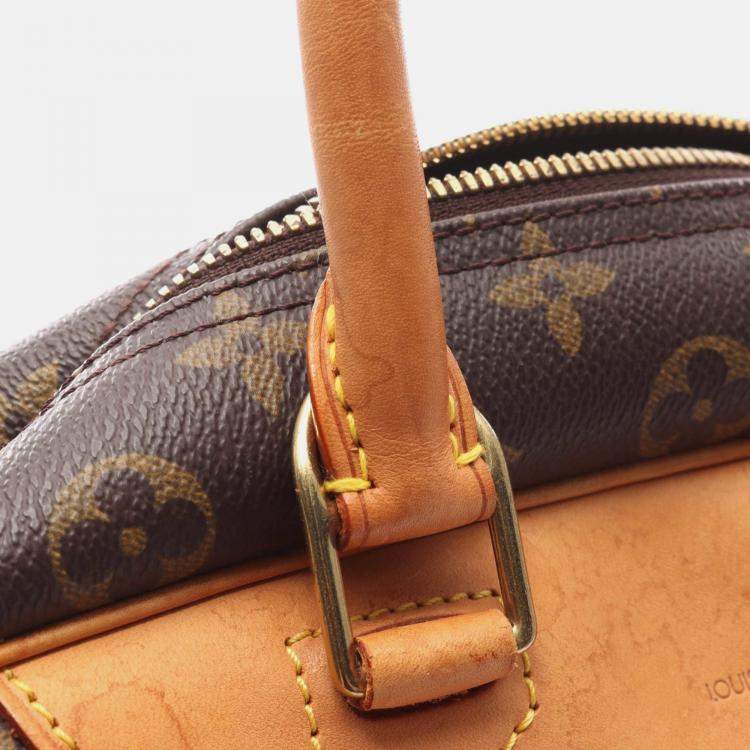 Pre Owned Louis Vuitton Deauville Bowling Vanity Handbag  Monogram Canvas