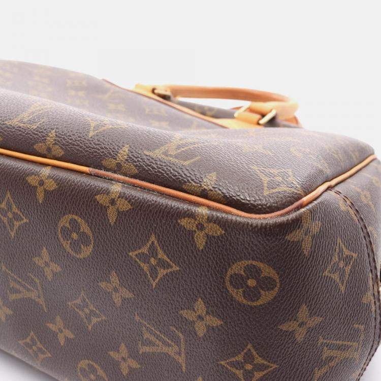 Pre Owned Louis Vuitton Deauville Bowling Vanity Handbag  Monogram Canvas
