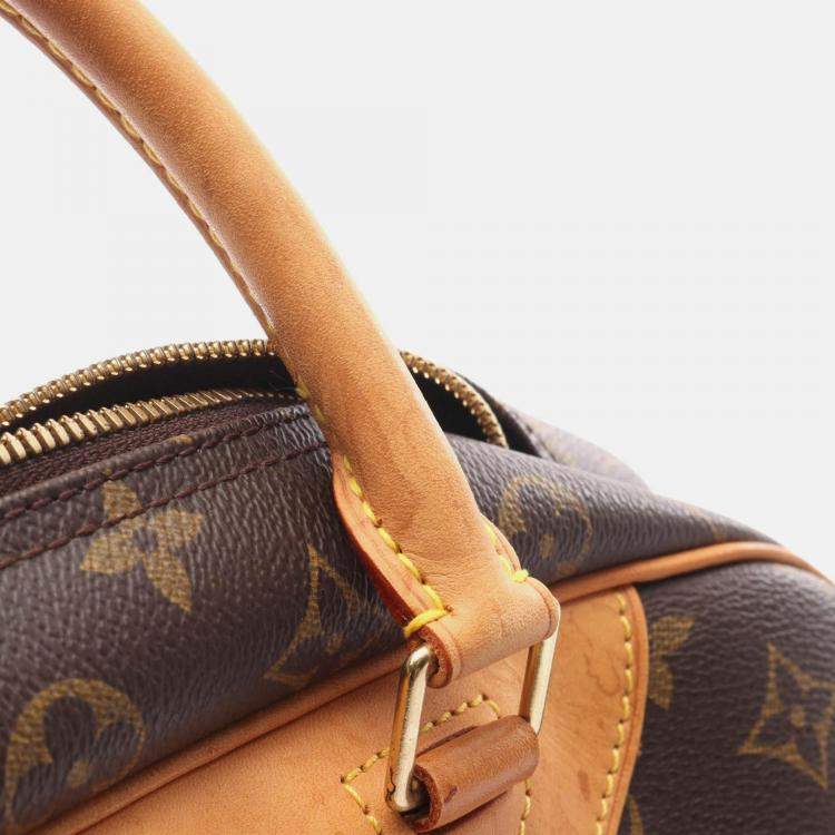 Pre Owned Louis Vuitton Deauville Bowling Vanity Handbag  Monogram Canvas