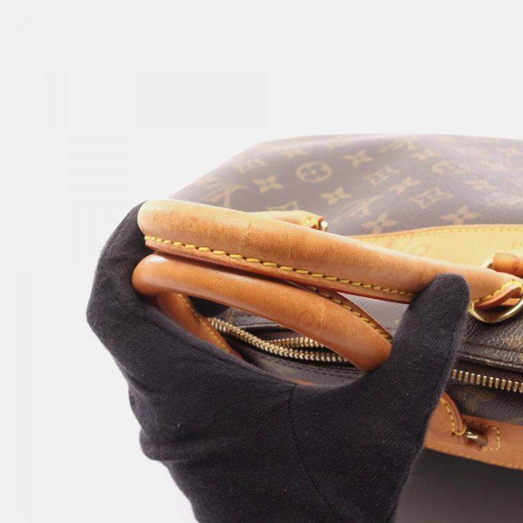 Pre Owned Louis Vuitton Deauville Bowling Vanity Handbag  Monogram Canvas