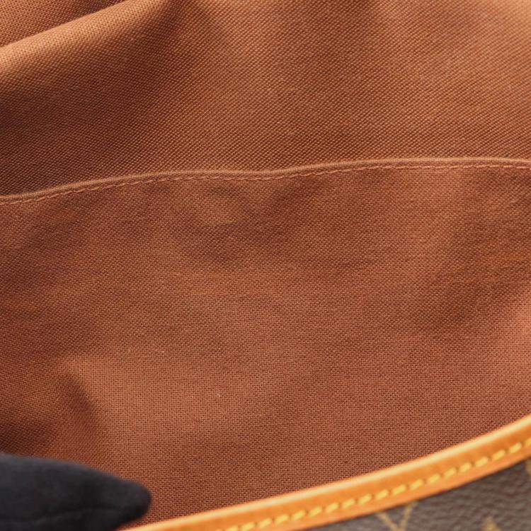 Pre Owned Louis Vuitton Samuel 35 Crossbody Shoulder Bag  Monogram Canvas Brown