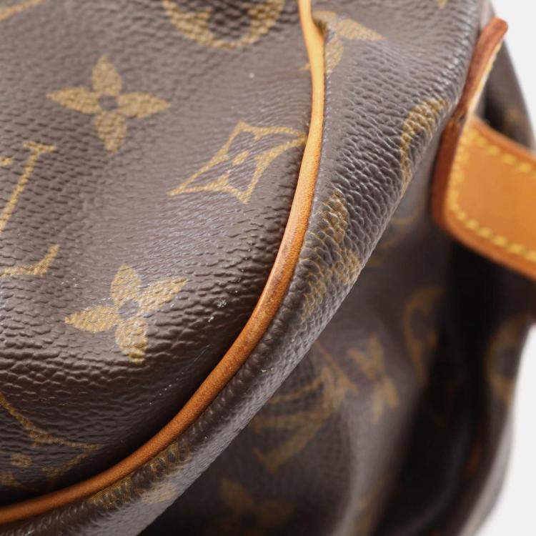 Pre Owned Louis Vuitton Samuel 35 Crossbody Shoulder Bag  Monogram Canvas Brown