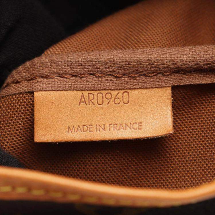 Pre Owned Louis Vuitton Samuel 35 Crossbody Shoulder Bag  Monogram Canvas Brown