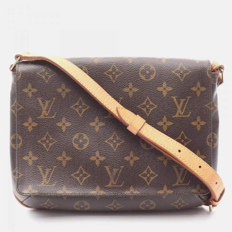 Pre Owned Louis Vuitton Musette Tango Long Strap Shoulder Bag  Monogram Canvas