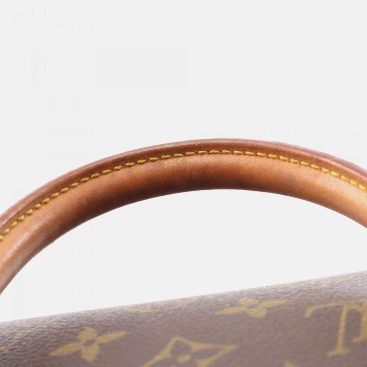 Pre Owned Louis Vuitton Deauville Handbag  Monogram Canvas Leather Brown