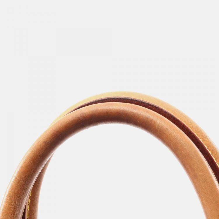 Pre Owned Louis Vuitton Deauville Handbag  Monogram Canvas Leather Brown