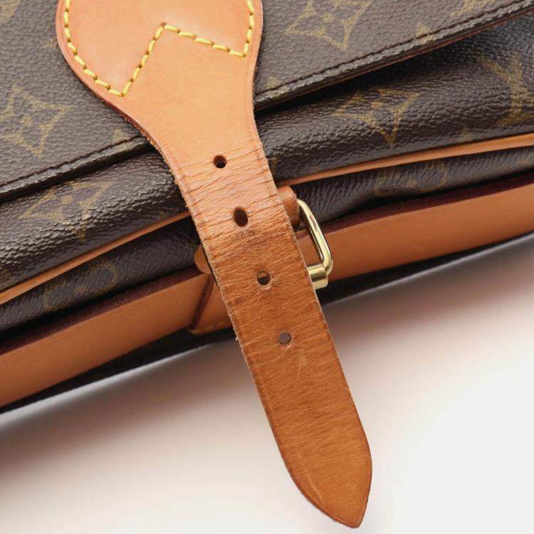 Pre Owned Louis Vuitton Cartouchiere Gm Crossbody Shoulder Bag  Monogram Canvas
