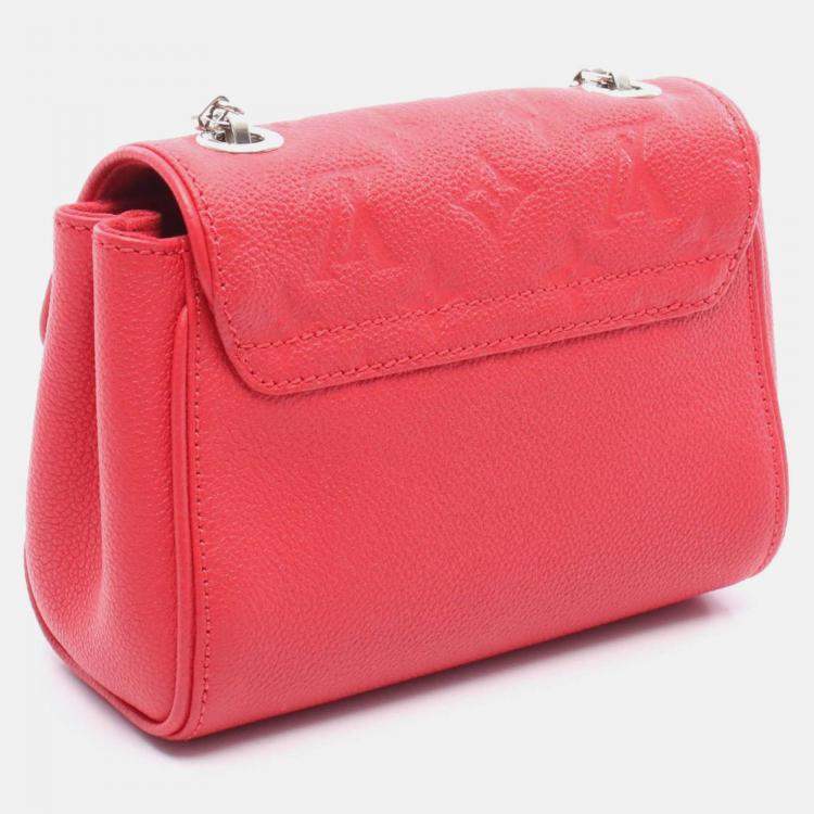 Pre Owned Louis Vuitton Saint Germain Bb Shoulder Bag Monogram Empreinte Red