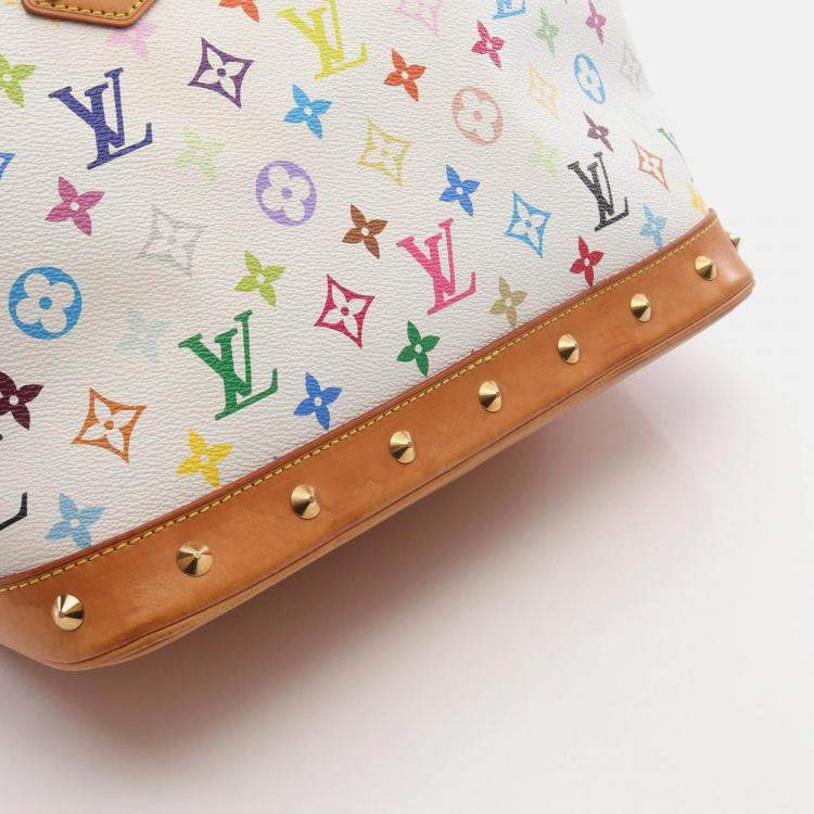 Pre Owned Louis Vuitton Alma Monogram Multicolor Canvas and Leather Top Handle Bag