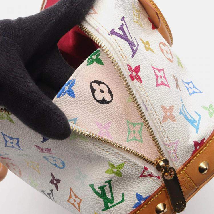 Pre Owned Louis Vuitton Alma Monogram Multicolor Canvas and Leather Top Handle Bag