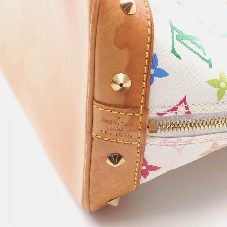 Pre Owned Louis Vuitton Alma Monogram Multicolor Canvas and Leather Top Handle Bag