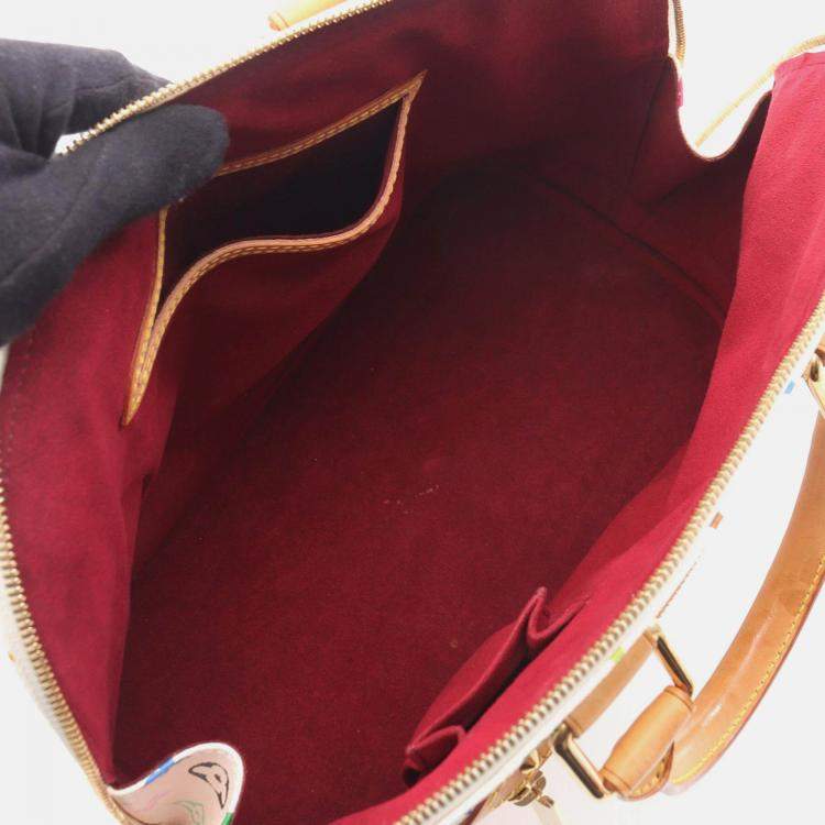 Pre Owned Louis Vuitton Alma Monogram Multicolor Canvas and Leather Top Handle Bag