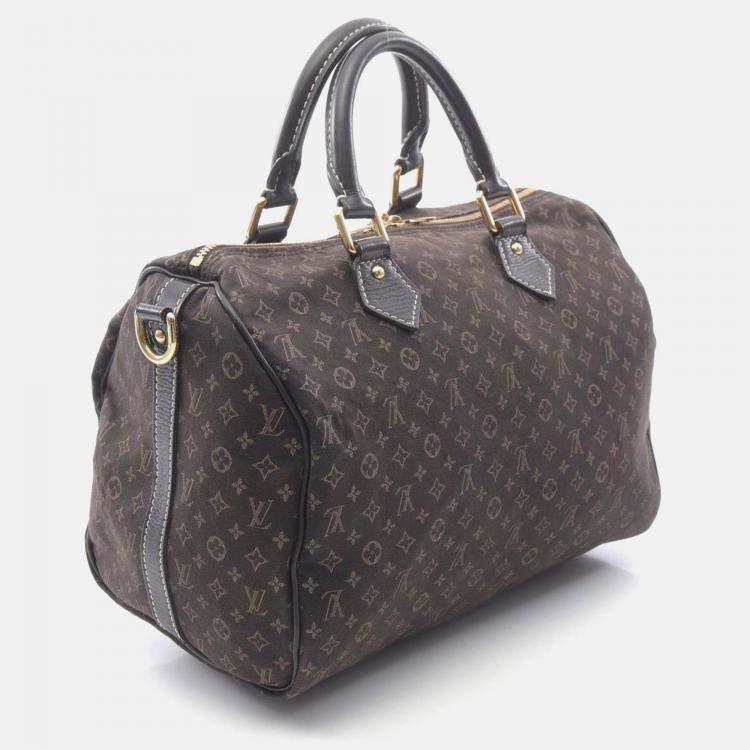 Pre Owned Louis Vuitton Speedy Bandouliere 30 Shoulder Handbag  Monogram Idylle