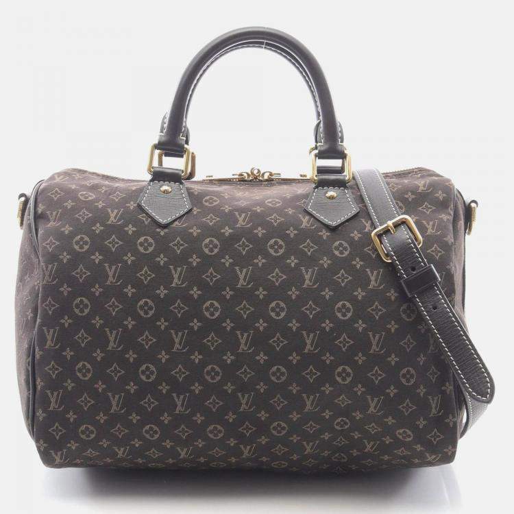 Pre Owned Louis Vuitton Speedy Bandouliere 30 Shoulder Handbag  Monogram Idylle
