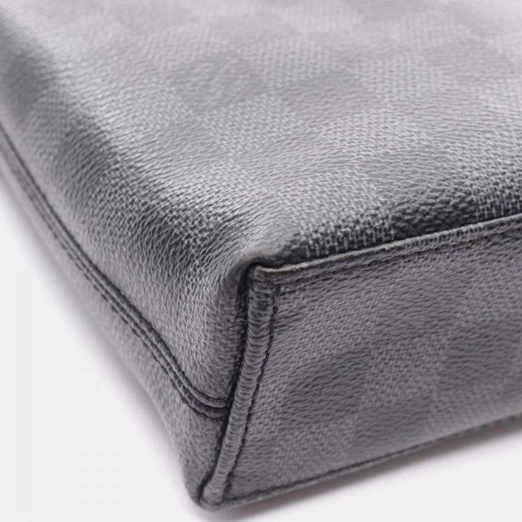 Pre Owned Louis Vuitton Pdj Porte De Couman Jules Business Bag Damier Graphite