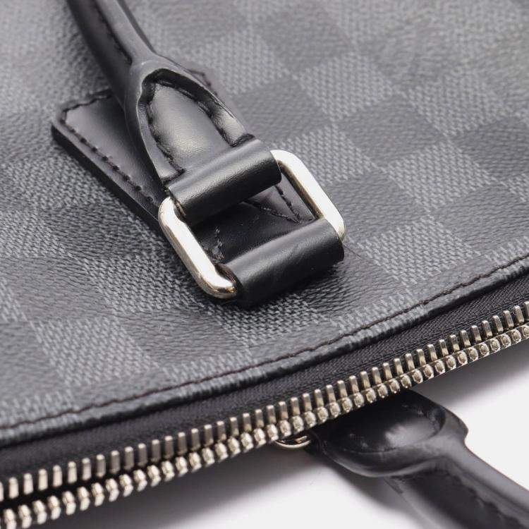 Pre Owned Louis Vuitton Pdj Porte De Couman Jules Business Bag Damier Graphite