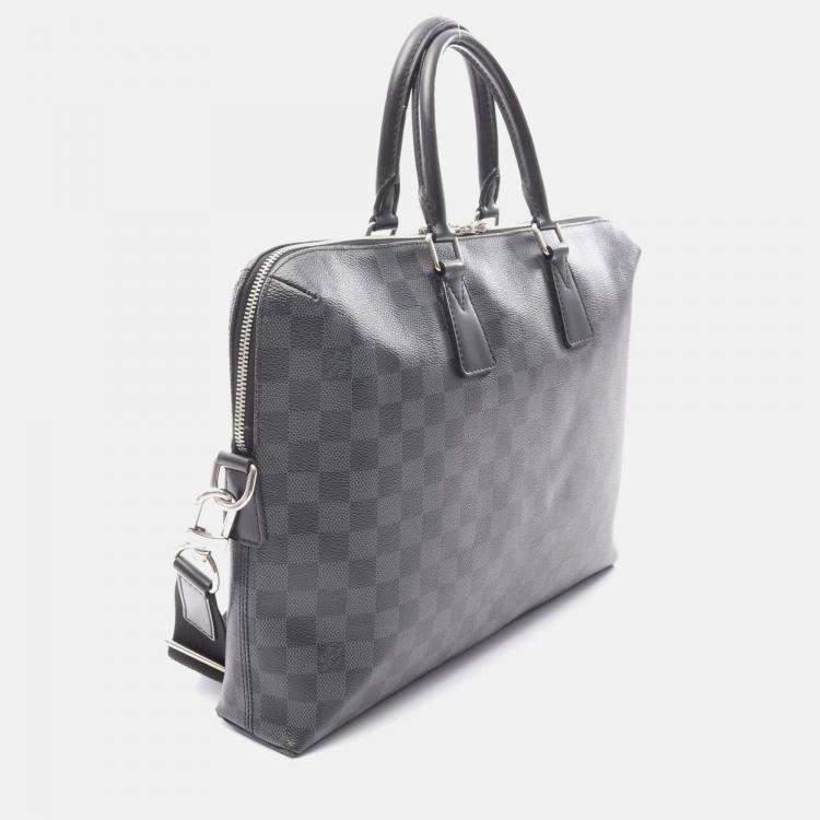 Pre Owned Louis Vuitton Pdj Porte De Couman Jules Business Bag Damier Graphite