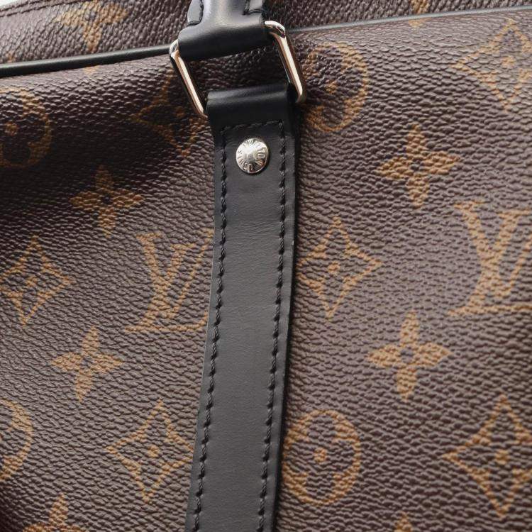 Pre Owned Louis Vuitton Porte Documents Voyage Monogram Canvas and Leather Briefcase Bag