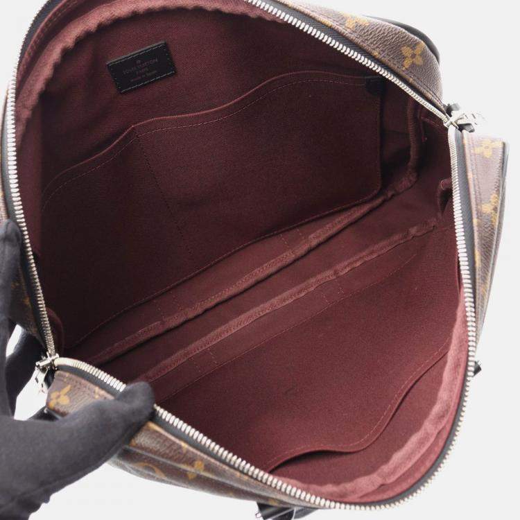 Pre Owned Louis Vuitton PDV PM Business Bag  Monogram Macassar Canvas Brown Bk