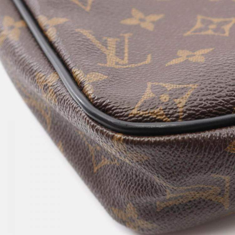 Pre Owned Louis Vuitton PDV PM Business Bag  Monogram Macassar Canvas Brown Bk
