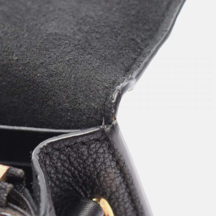 Pre Owned Louis Vuitton Portefeuille Vavin Chain Shoulder Bag  Damier Canvas Ebene