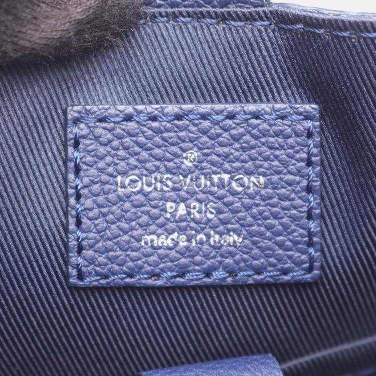 Pre Owned Louis Vuitton Randonnee PM Shoulder Bag  Monogram Bandana Blue