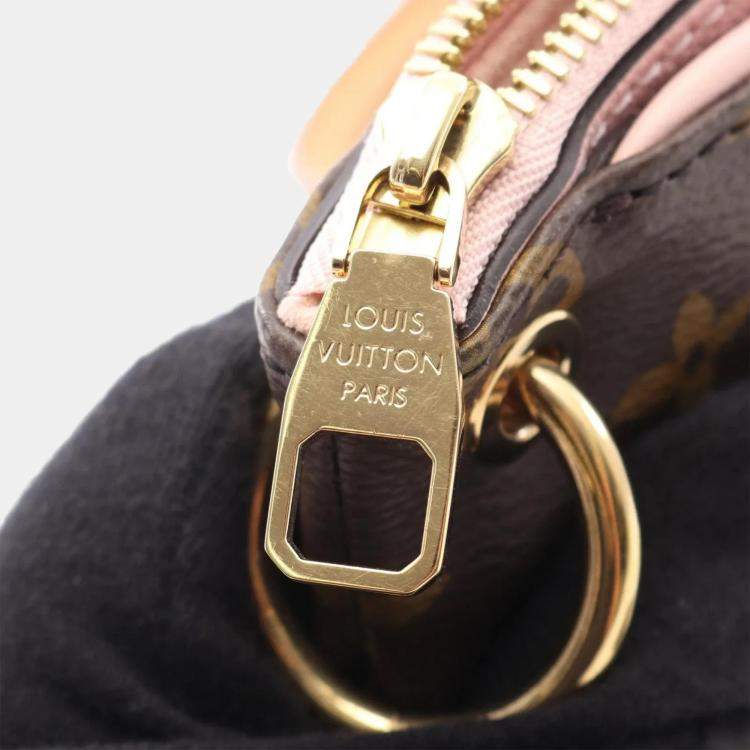 Pre Owned Louis Vuitton Pallas Shoulder Handbag  Monogram Canvas Rose Valerine