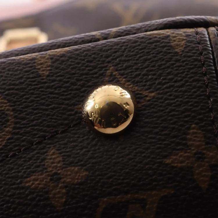 Pre Owned Louis Vuitton Pallas Shoulder Handbag  Monogram Canvas Rose Valerine
