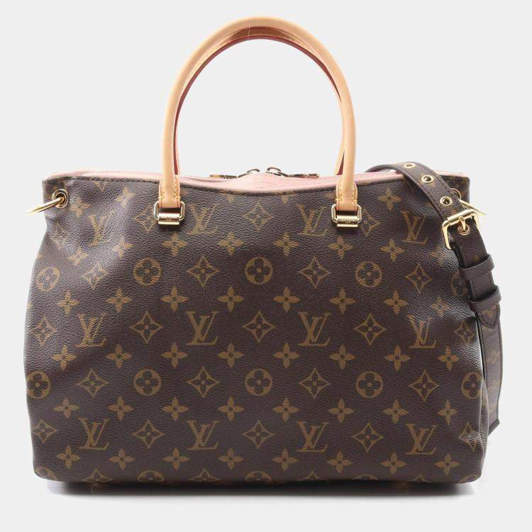 Pre Owned Louis Vuitton Pallas Shoulder Handbag  Monogram Canvas Rose Valerine