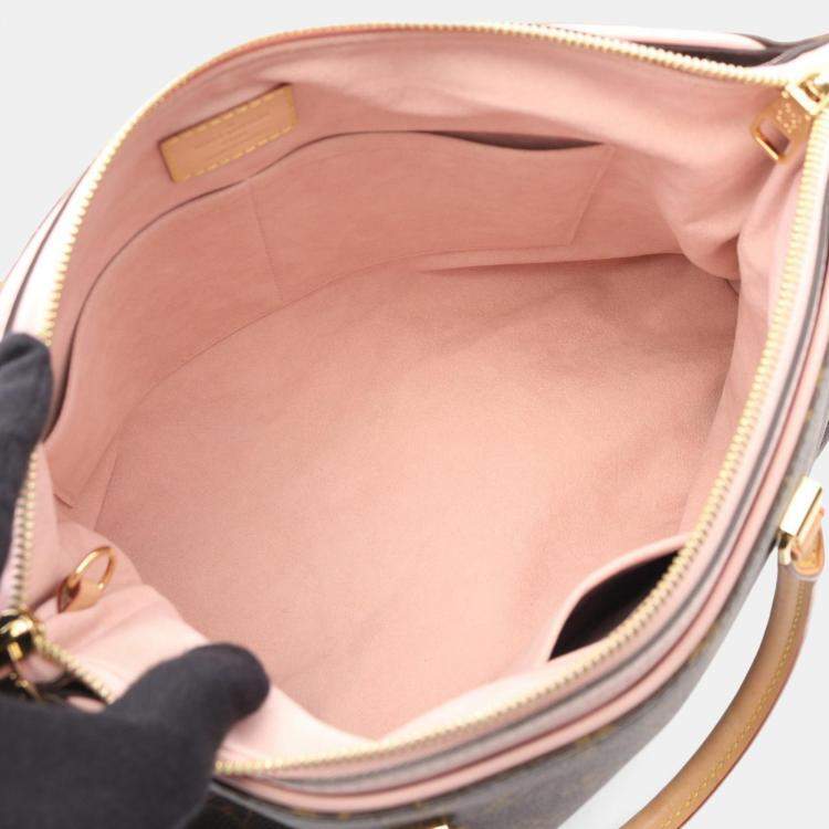 Pre Owned Louis Vuitton Pallas Shoulder Handbag  Monogram Canvas Rose Valerine