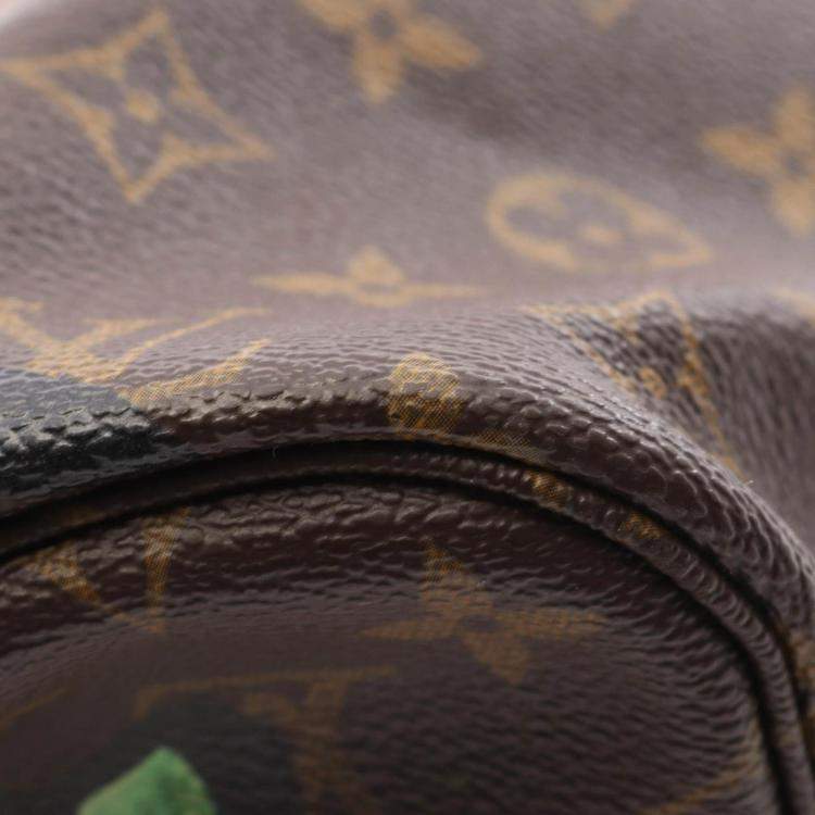 Pre Owned Louis Vuitton Neverfull MM Multicolor Monogram Rose Canvas Tote Bag
