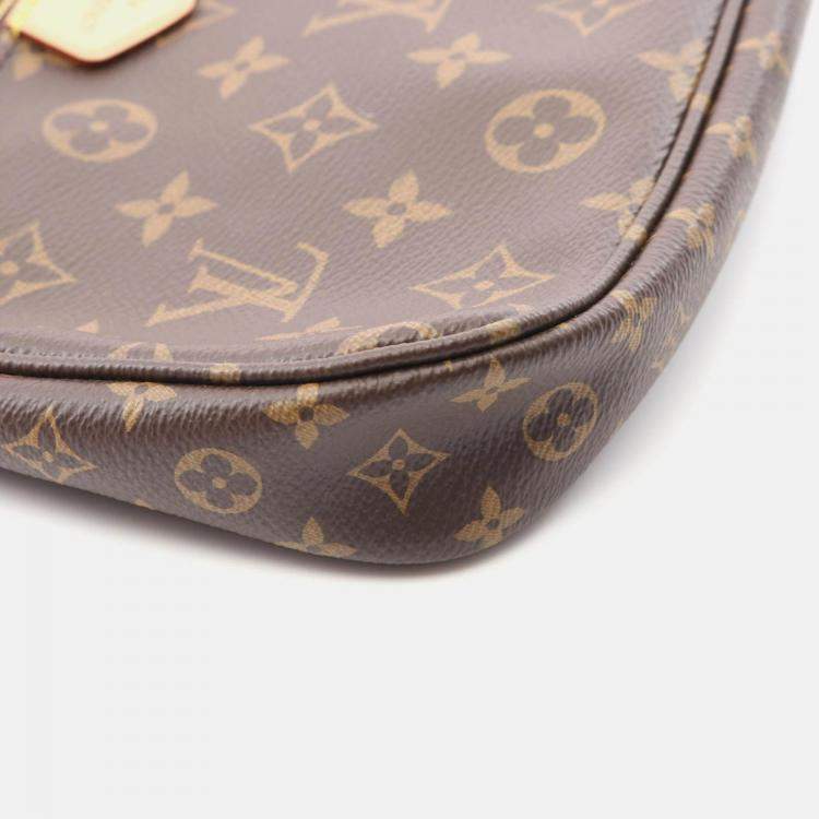 Pre Owned Louis Vuitton Multi Pochette Accessoires Shoulder Bag  Monogram Khaki