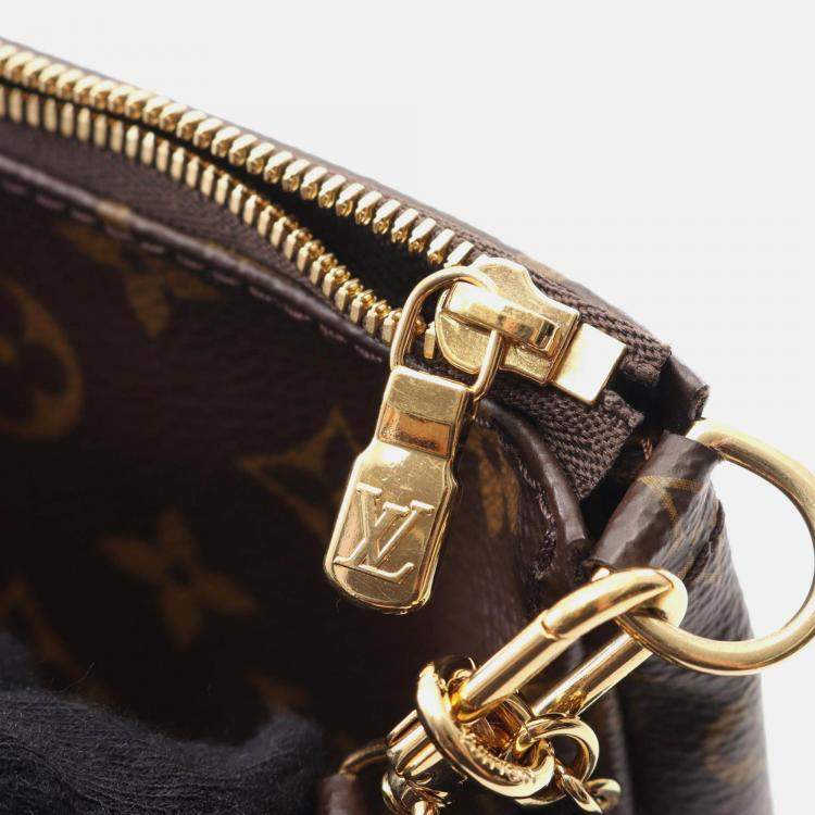 Pre Owned Louis Vuitton Multi Pochette Accessoires Shoulder Bag  Monogram Khaki