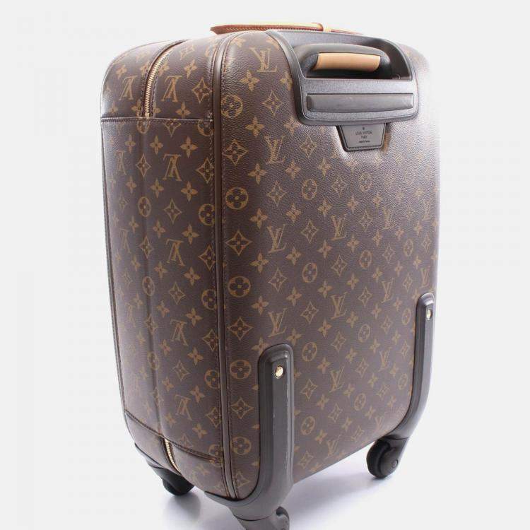 Pre Owned Louis Vuitton Zephyr 55 Suite Case Travel Bag  Monogram Canvas Brown