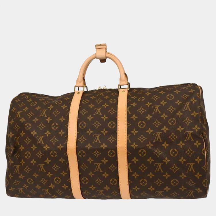 Pre Owned Louis Vuitton Monogram Keepall 55 Travel Duffle Handbag
