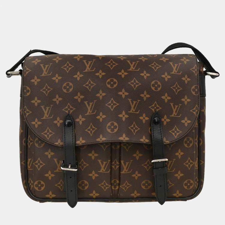 Pre Owned Louis Vuitton Monogram Macassar Christopher Shoulder Bag
