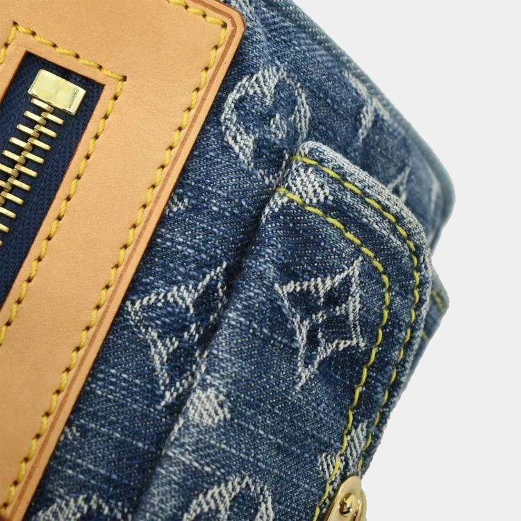 Pre Owned Louis Vuitton Blue Monogram Denim Neo Speedy Handbag