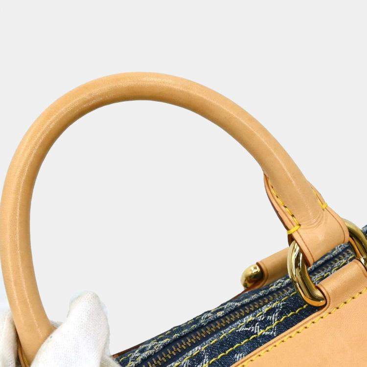 Pre Owned Louis Vuitton Blue Monogram Denim Neo Speedy Handbag