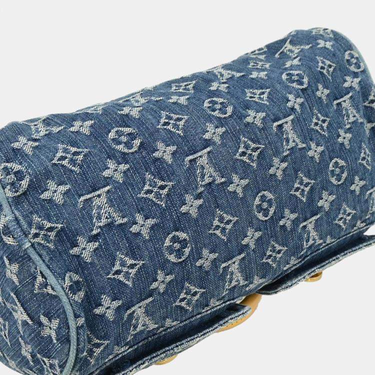 Pre Owned Louis Vuitton Blue Monogram Denim Neo Speedy Handbag