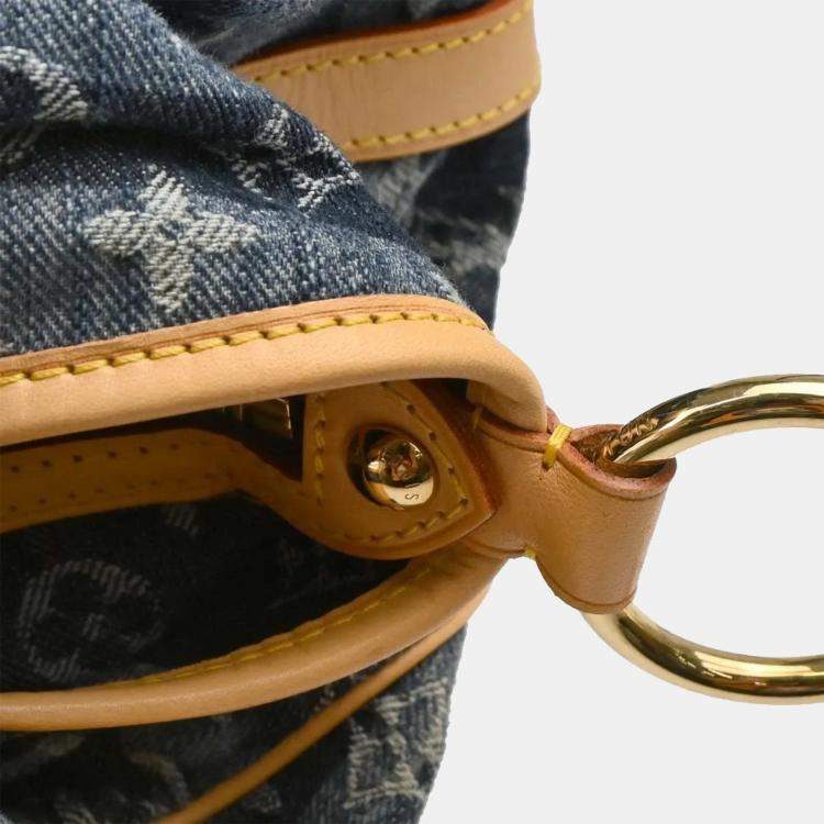 Pre Owned Louis Vuitton Blue Monogram Denim Cabas Raye GM 2way Tote