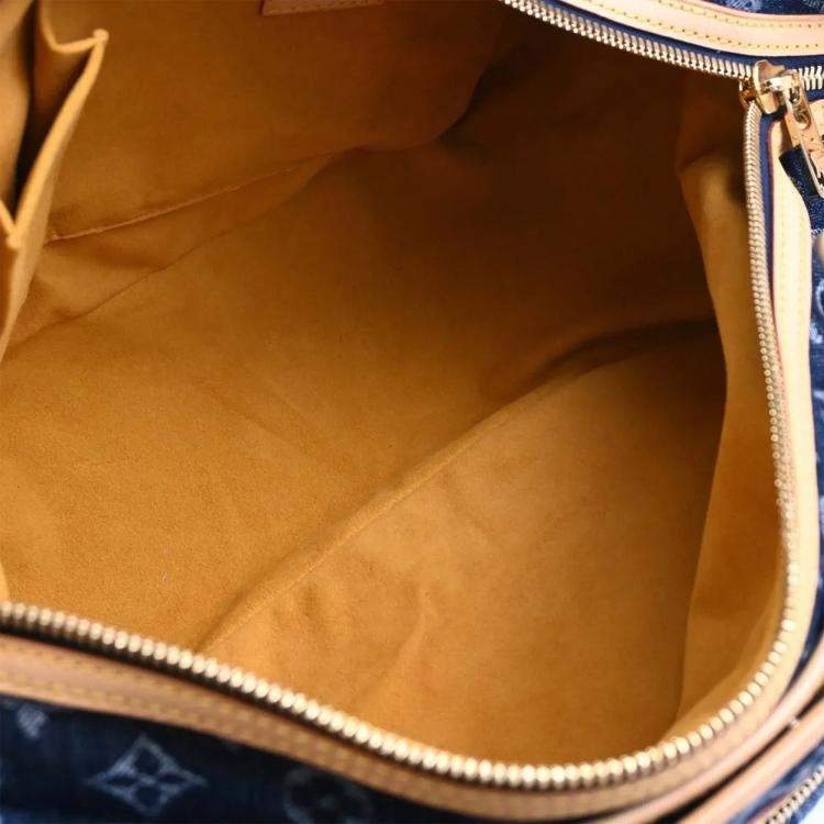 Pre Owned Louis Vuitton Blue Monogram Denim Cabas Raye GM 2way Tote