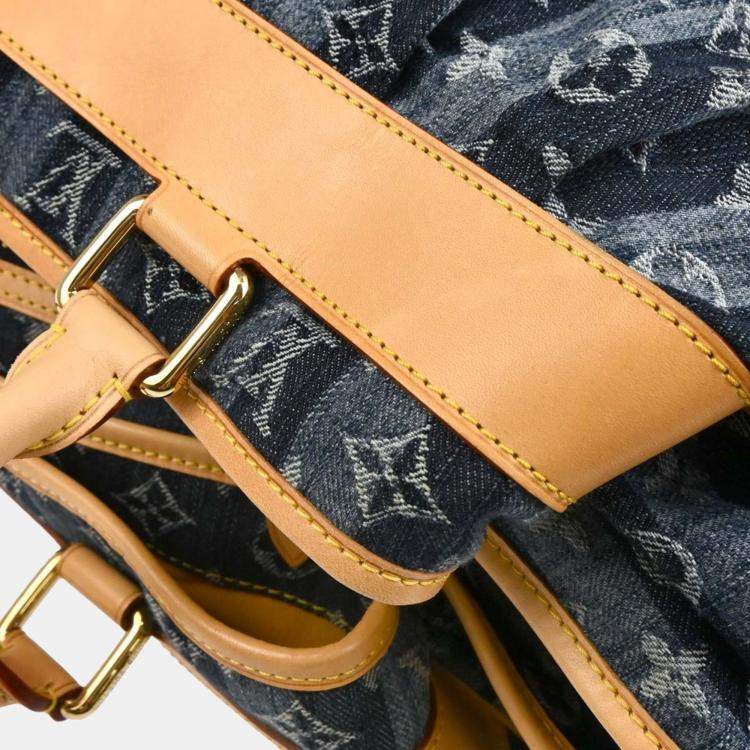 Pre Owned Louis Vuitton Blue Monogram Denim Cabas Raye GM 2way Tote