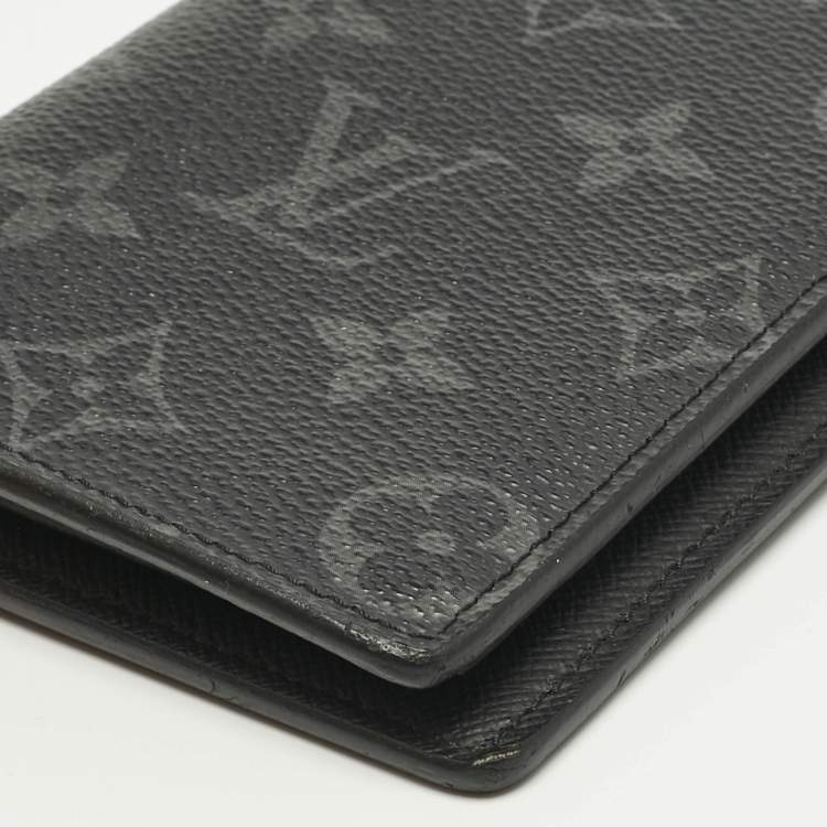 Pre Owned Louis Vuitton Graphite Monogram Canvas Brazza Wallet