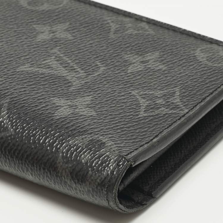 Pre Owned Louis Vuitton Graphite Monogram Canvas Brazza Wallet