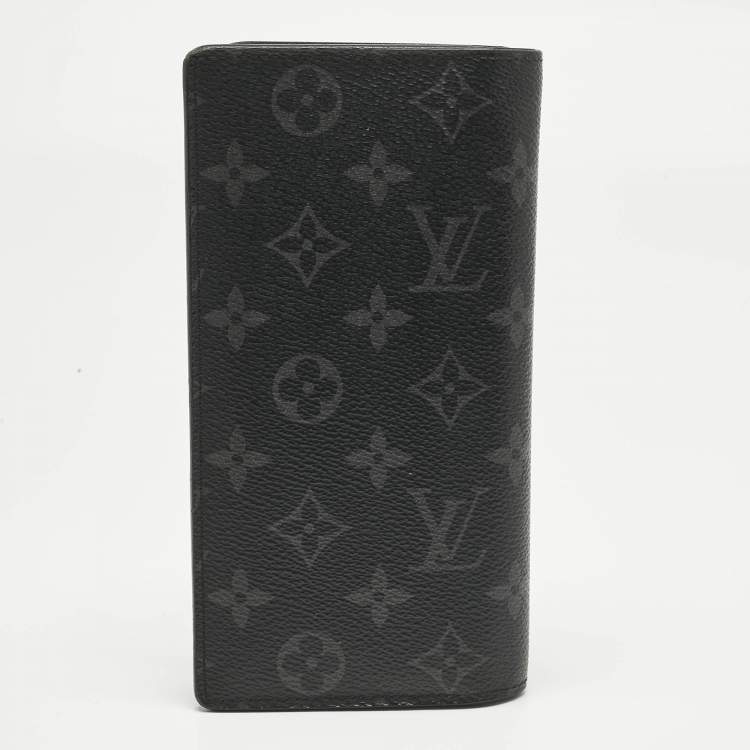 Pre Owned Louis Vuitton Graphite Monogram Canvas Brazza Wallet